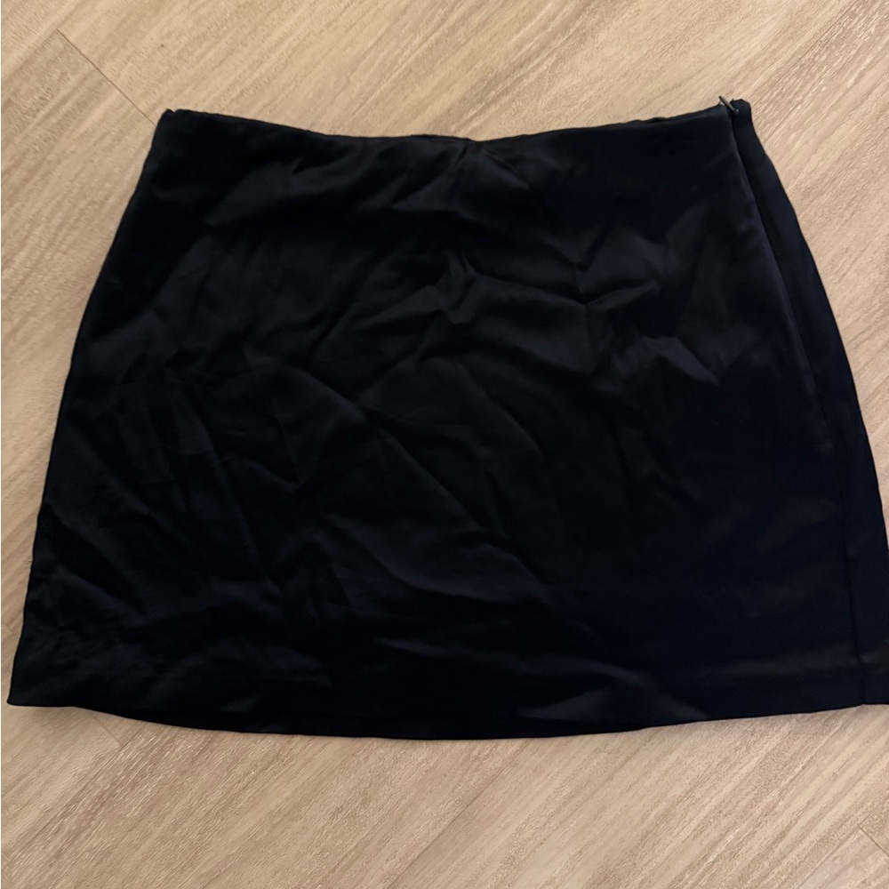 Abercrombie & Fitch Navy Blue Satin Material Mini Skirt